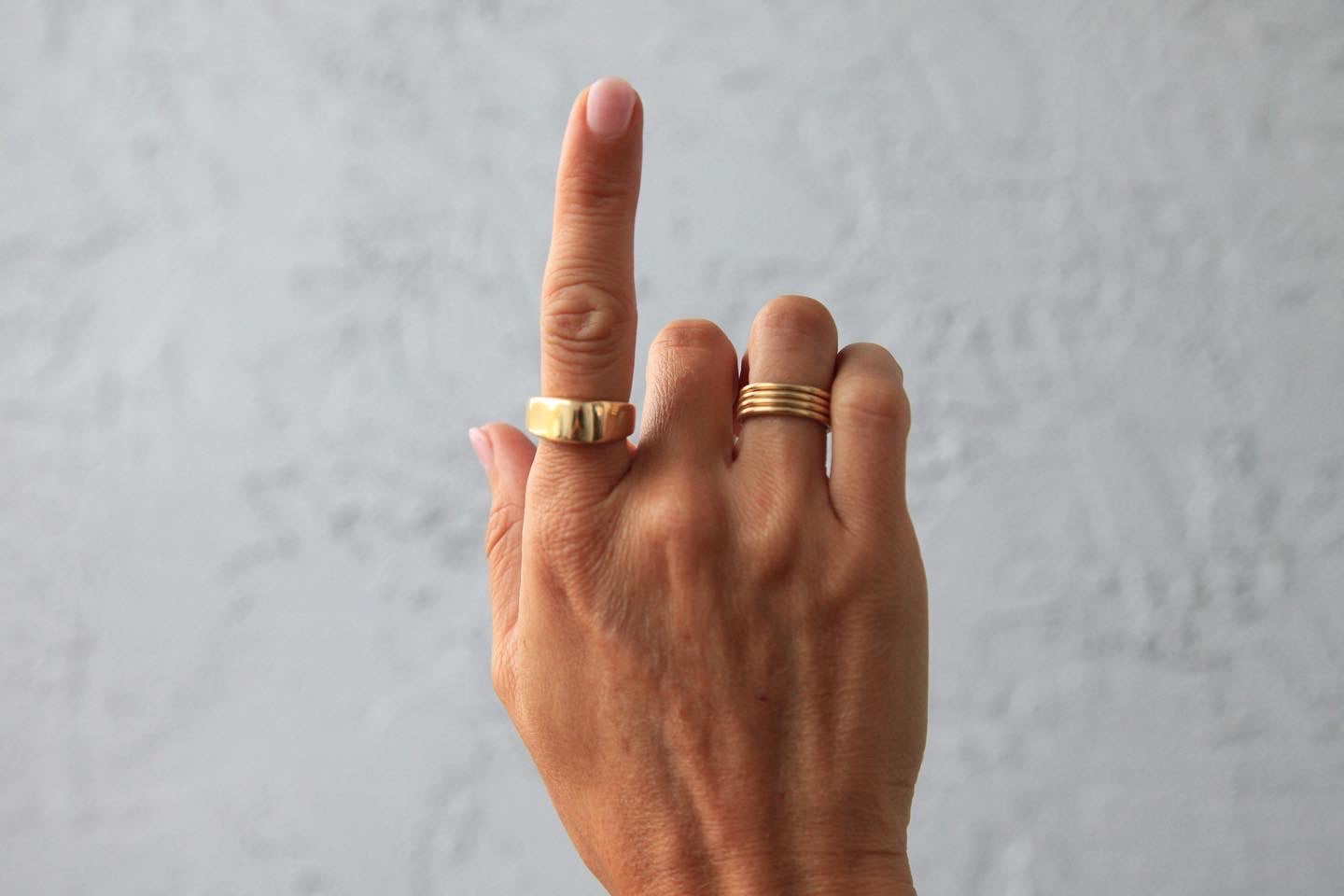 Abstract Gold Ring