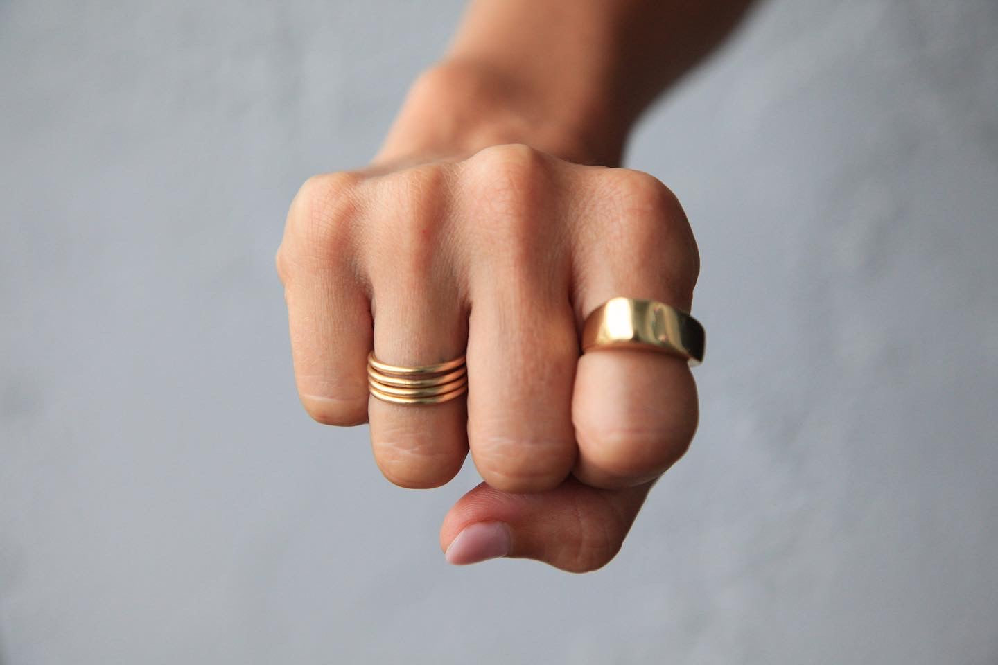 Abstract Gold Ring